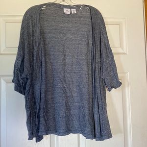 Halston Blue Linen Cardigan